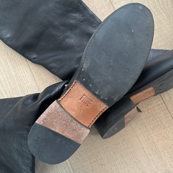 Frye leather, over the knee black boots, size 10 ladies. - Picture 3 of 3